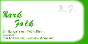 mark folk business card