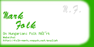 mark folk business card